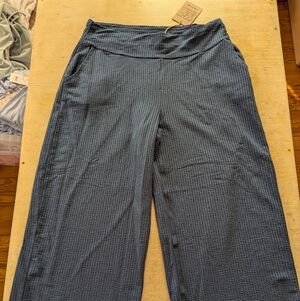 NWT Toad&Co Women's Chaka Wide Leg Textured Pants In Midnight